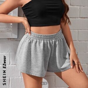 SHEIN EZwear Plus Solid Elastic Waist Shorts 5XL